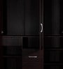 Andes 3 Door Wardrobe with Mirror & Lock + Drawers in Walnut Finish Andes 3 Door Wardrobe with Mirror & Lock + Drawers in Walnut Finish
