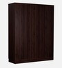 Andes 4 Door Wardrobe with Mirror & Lock + Drawers in Walnut Finish
