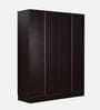 Andes 4 Door Wardrobe with Mirror & Lock + Drawers in Wenge Finish