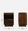 Andorra Sheesham Wood Bed Side Table In Scratch Resistant Provincial Teak Finish