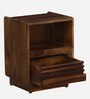 Andorra Sheesham Wood Bed Side Table In Scratch Resistant Provincial Teak Finish
