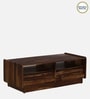 Andorra Sheesham Wood Coffee Table With 2 Drawer In Scratch Resistant Provincial Teak Finish