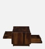 Andorra Sheesham Wood Coffee Table With 2 Drawer In Scratch Resistant Provincial Teak Finish