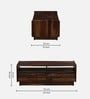 Andorra Sheesham Wood Coffee Table With 2 Drawer In Scratch Resistant Provincial Teak Finish
