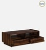 Andorra Sheesham Wood Coffee Table With 2 Drawer In Scratch Resistant Provincial Teak Finish
