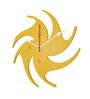 Andr s Engineered Wood Yellow Wall Clock
