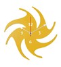 Andr s Engineered Wood Yellow Wall Clock