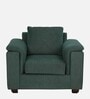Andres Fabric 1 Seater Sofa In Green Colour
