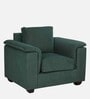 Andres Fabric 1 Seater Sofa In Green Colour