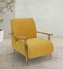 Atreo Fabric Arm Chair In Yellow Colour