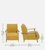 Atreo Fabric Arm Chair In Yellow Colour