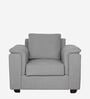 Andres Chenille Fabric 1 Seater Sofa In Ash Grey Colour