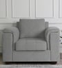 Andres Chenille Fabric 1 Seater Sofa In Ash Grey Colour