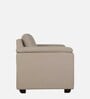 Andres Chenille Fabric 1 Seater Sofa In Beige Colour