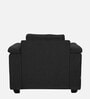 Andres Chenille Fabric 1 Seater Sofa In Charcoal Grey Colour