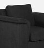 Andres Chenille Fabric 1 Seater Sofa In Charcoal Grey Colour