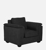 Andres Chenille Fabric 1 Seater Sofa In Charcoal Grey Colour
