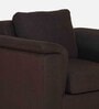 Andres Chenille Fabric 1 Seater Sofa In Chestnut Brown Colour