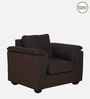 Andres Chenille Fabric 1 Seater Sofa In Chestnut Brown Colour