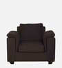 Andres Chenille Fabric 1 Seater Sofa In Chestnut Brown Colour
