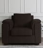 Andres Chenille Fabric 1 Seater Sofa In Chestnut Brown Colour