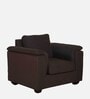 Andres Chenille Fabric 1 Seater Sofa In Chestnut Brown Colour