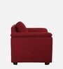 Andres Chenille Fabric 1 Seater Sofa In Garnet Red Colour