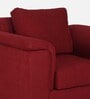Andres Chenille Fabric 1 Seater Sofa In Garnet Red Colour