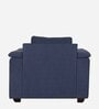 Andres Chenille Fabric 1 Seater Sofa In Navy Blue Colour
