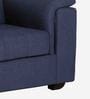 Andres Chenille Fabric 1 Seater Sofa In Navy Blue Colour