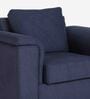 Andres Chenille Fabric 1 Seater Sofa In Navy Blue Colour