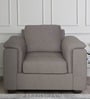 Andres Chenille Fabric 1 Seater Sofa In Sandy Brown Colour