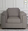 Andres Chenille Fabric 1 Seater Sofa In Sandy Brown Colour