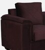 Andres Velvet 1 Seater Sofa In Wine Colour