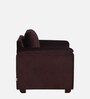 Andres Velvet 1 Seater Sofa In Wine Colour