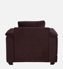 Andres Velvet 1 Seater Sofa In Wine Colour