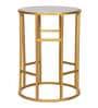 Andrew Metal End Table in Golden & White Finish