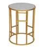 Andrew Metal End Table in Golden & White Finish