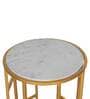 Andrew Metal End Table in Golden & White Finish