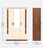 Andrie 3 Door Wardrobe In Dual Finish
