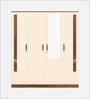 Andrie 4 Door Wardrobe In Brown Maple & Beige Colour