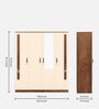 Andrie 4 Door Wardrobe In Brown Maple & Beige Colour