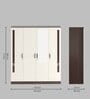 Andrie 4 Door Wardrobe in Wenge & White Finish with Mirror