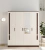 Andrie 4 Door Wardrobe in Wenge & White Finish with Mirror
