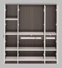 Andrie 4 Door Wardrobe in Wenge & White Finish with Mirror
