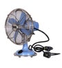 Retro 230 mm Blue & Silver Table Fan