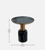Angel End Table In Black & Gold Colour