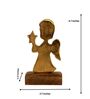 Aluminium Angel Showpiece With Wooden Base