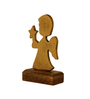 Aluminium Angel Showpiece With Wooden Base