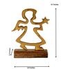 Angel Aluminium Showpiece With Wooden Base